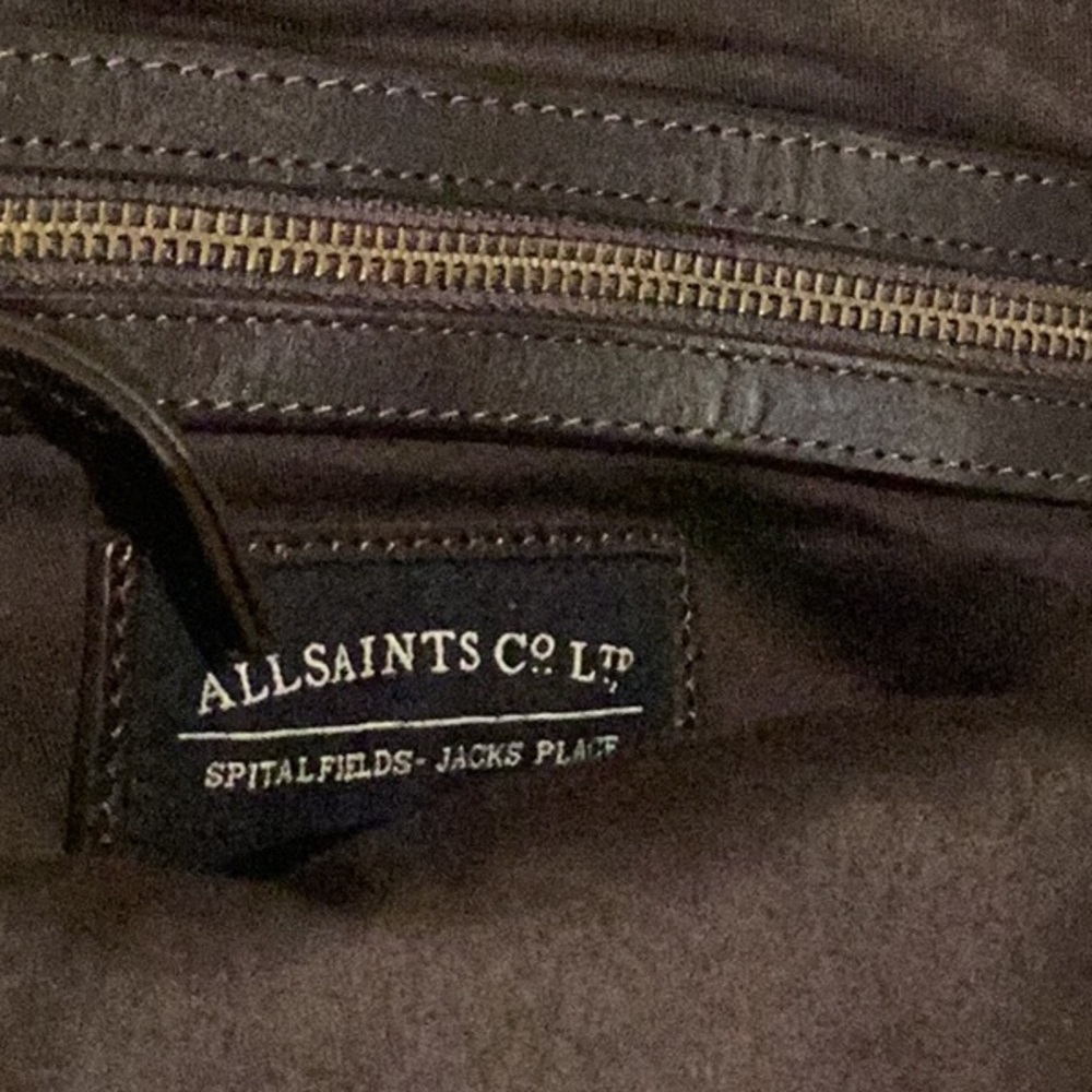 All Saints Textured Brown Shoulder Bag - Picture 2 of 4